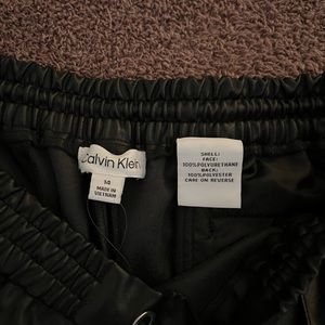 Calvin Klein faux leather cargo pants